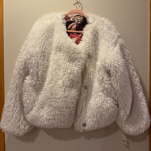 FREE PEOPLE Faux Teddy Sherpa Coat - Picture 1 of 8